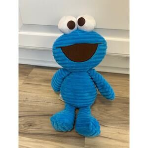 Gund Sesame Street Soft Blue Corduroy Cookie Monster Stuffed Plush Doll 13.5"